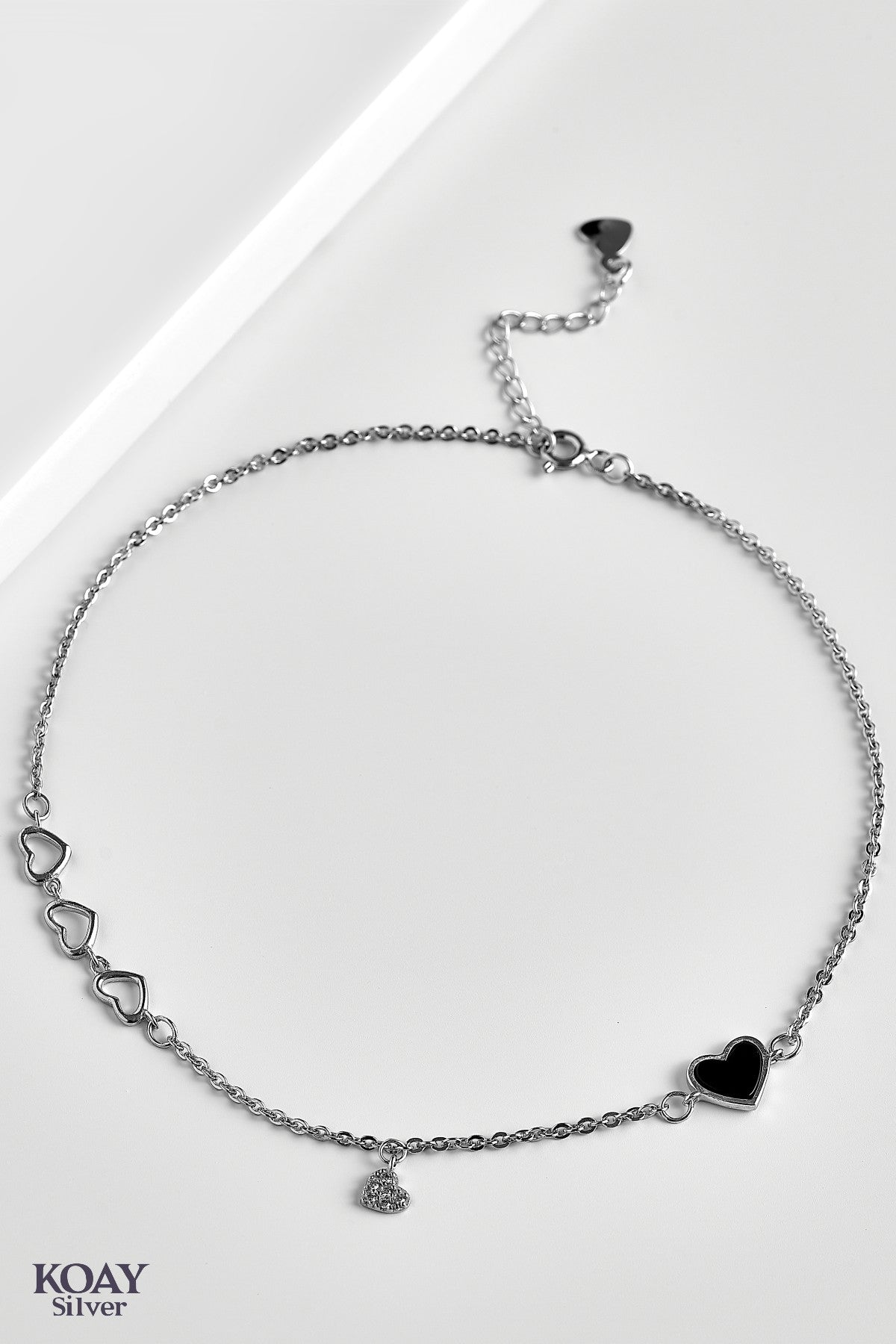 Black Heart Anklet