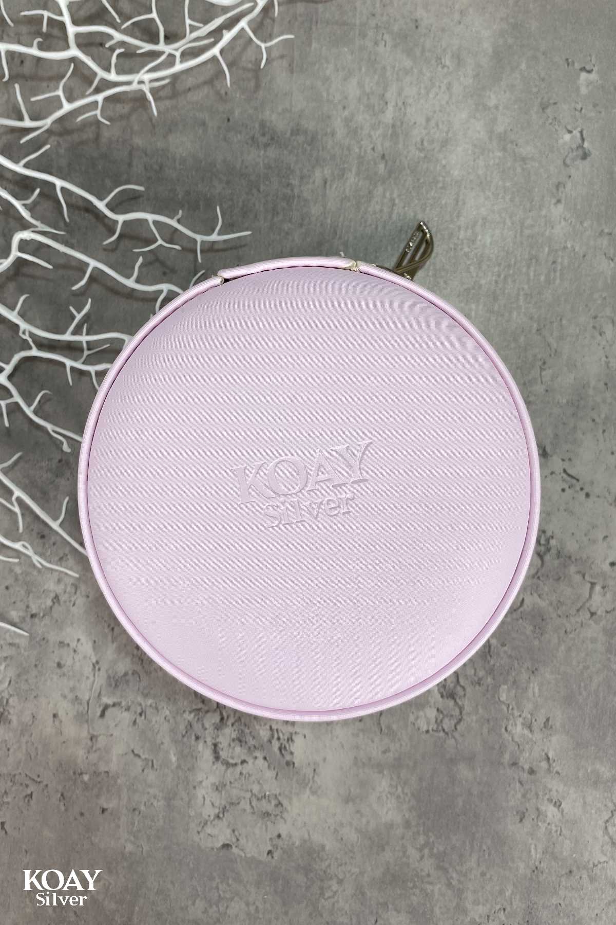 KOAY Circle Pink Jewelry Box