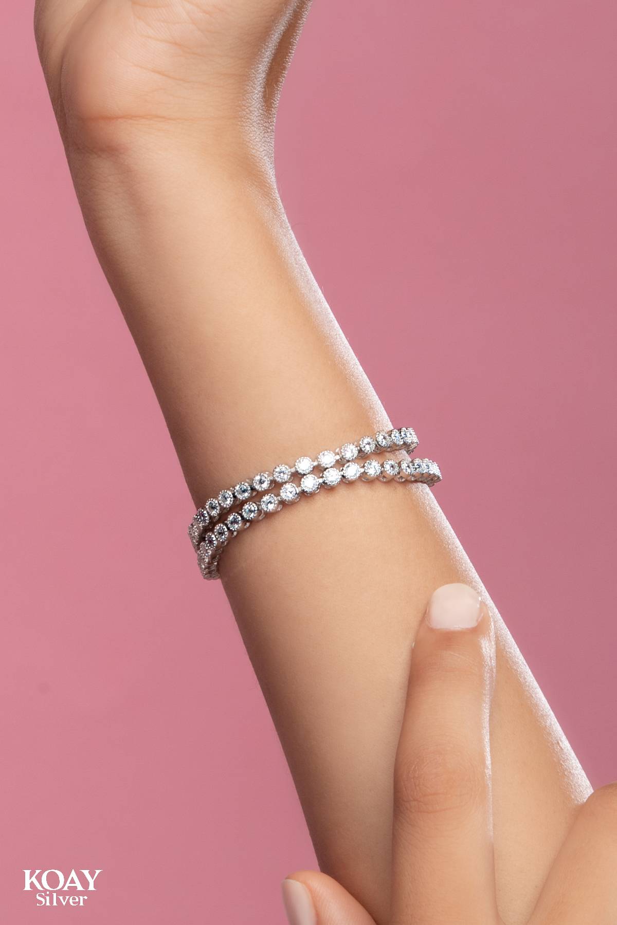 Zircons Double Layers Bracelet