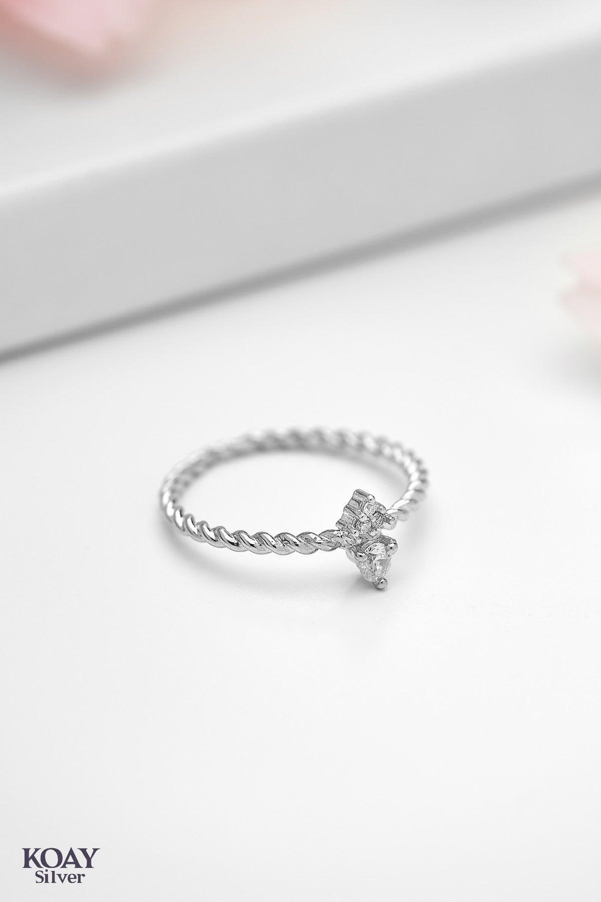 Tiny Zircon Silver Ring