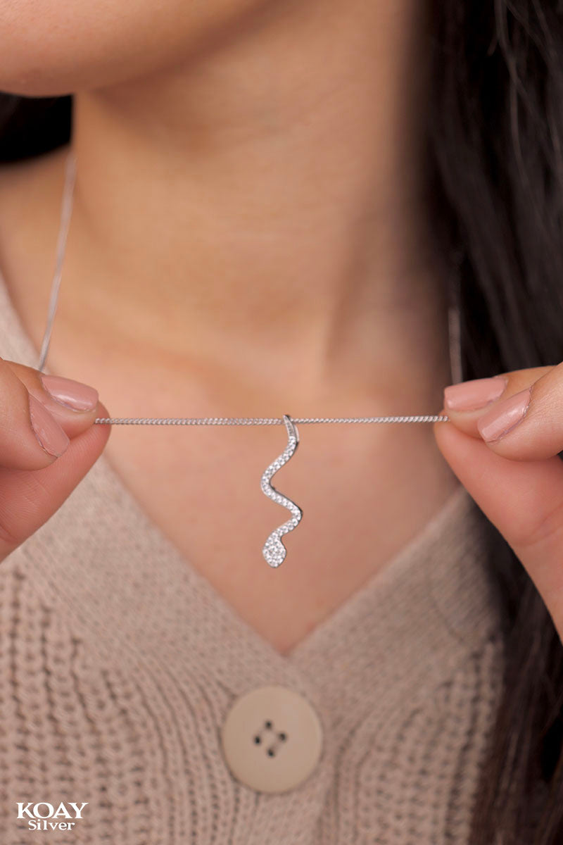 Zircon Snake Necklace