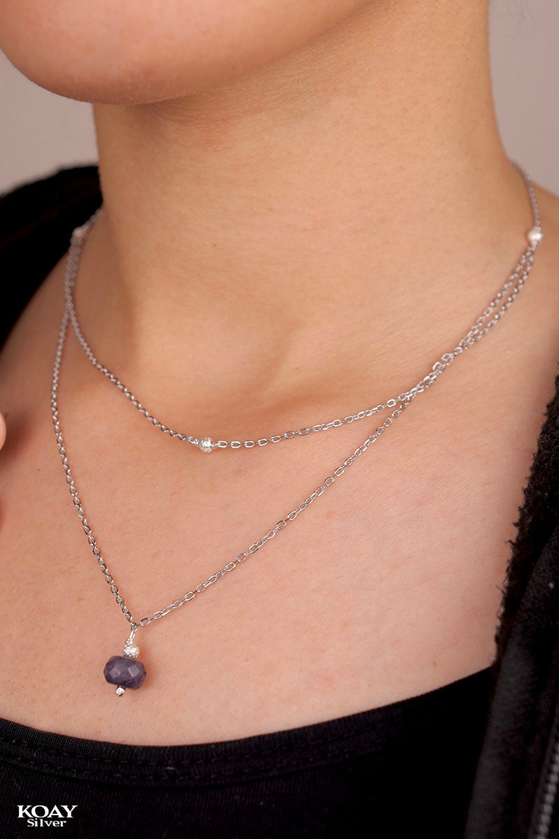 Purple Stone Necklace
