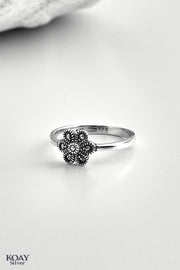 Marcasite Flower Ring