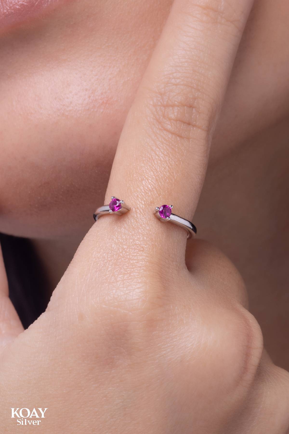 Double Zircon (02) Pink Ring