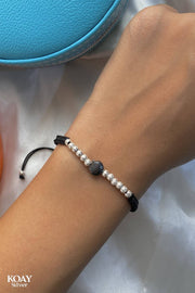 Hematite Stone Shell Bracelet (Black)