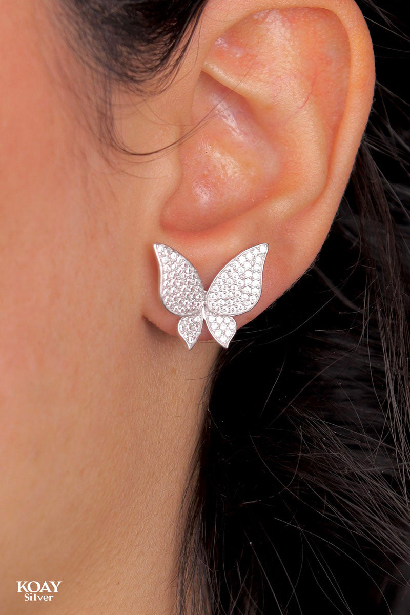 Zircon Butterfly Earring (04)