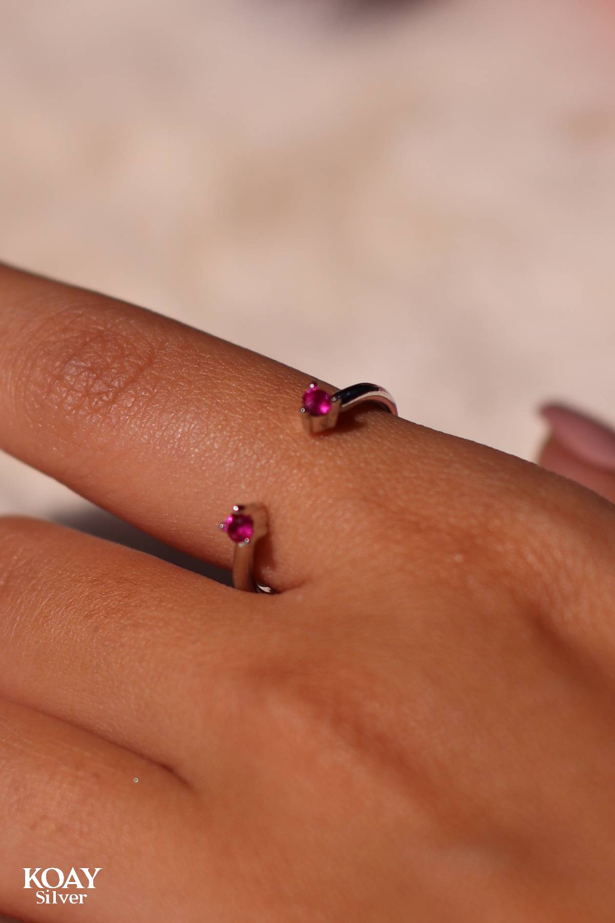 Double Zircon (02) Pink Ring