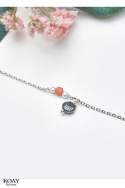 Colored Italian Shell (Peach) Bracelet