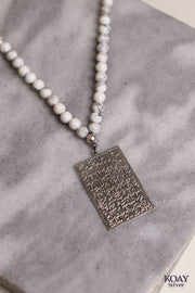 White Stones 'Quran" Car Pendant