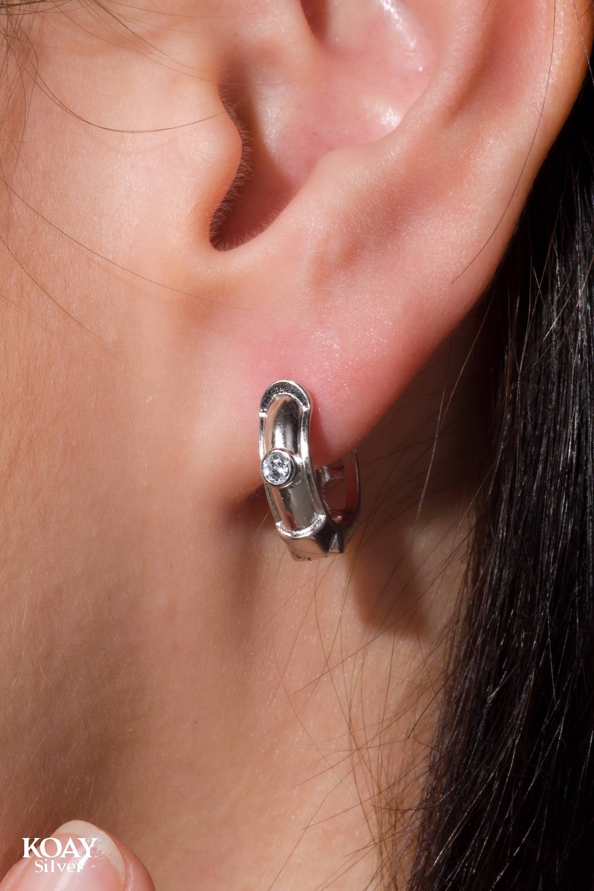 Zircon Hoop (017) Earring