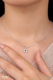 Circle Zircon Black Necklace