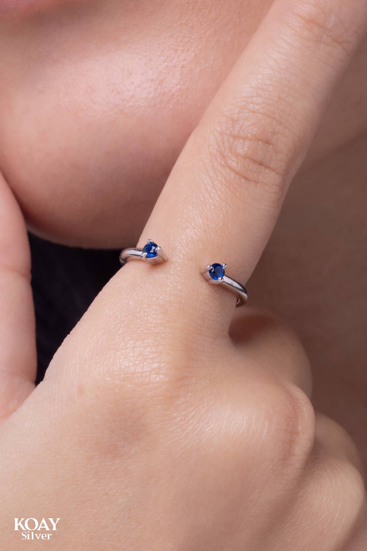 Double Zircon (02) Blue Ring