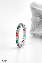 Zircon Orange And Green Ring