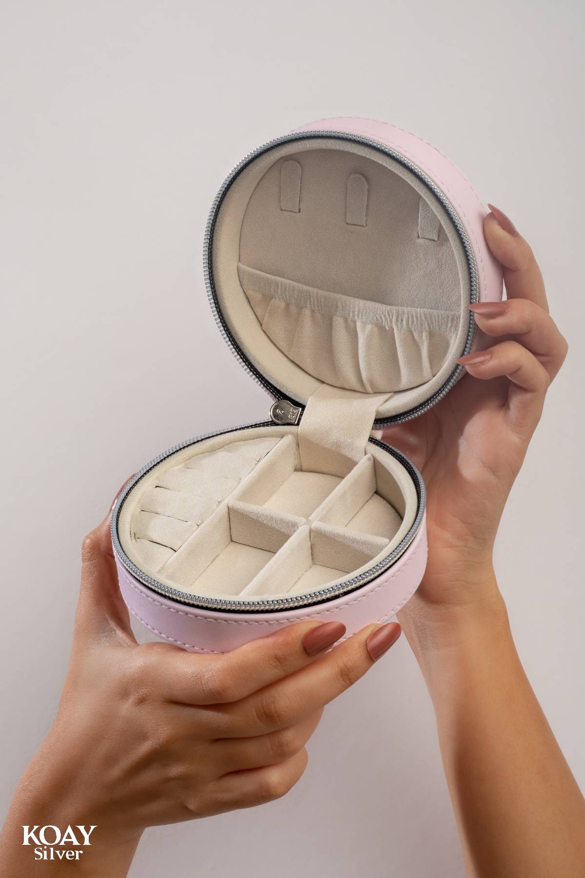 KOAY Circle Pink Jewelry Box