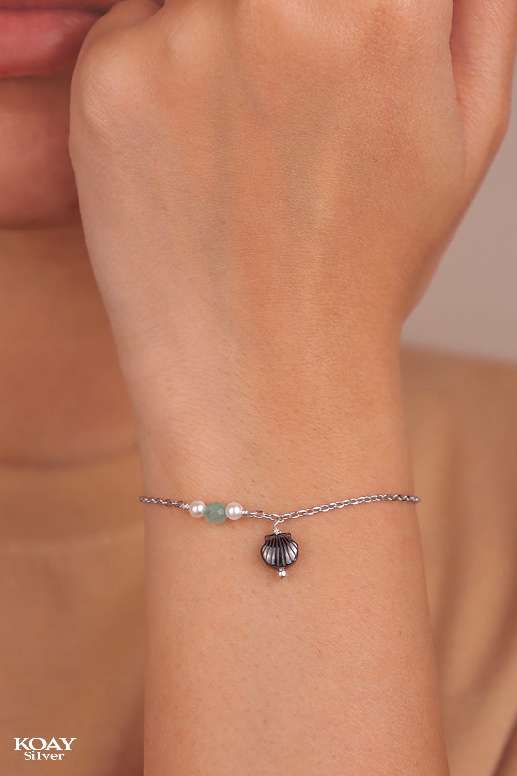 Colored Italian Shell (Mint) Bracelet