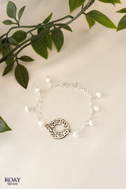 Circle Allah Hafez Pearls Bracelet