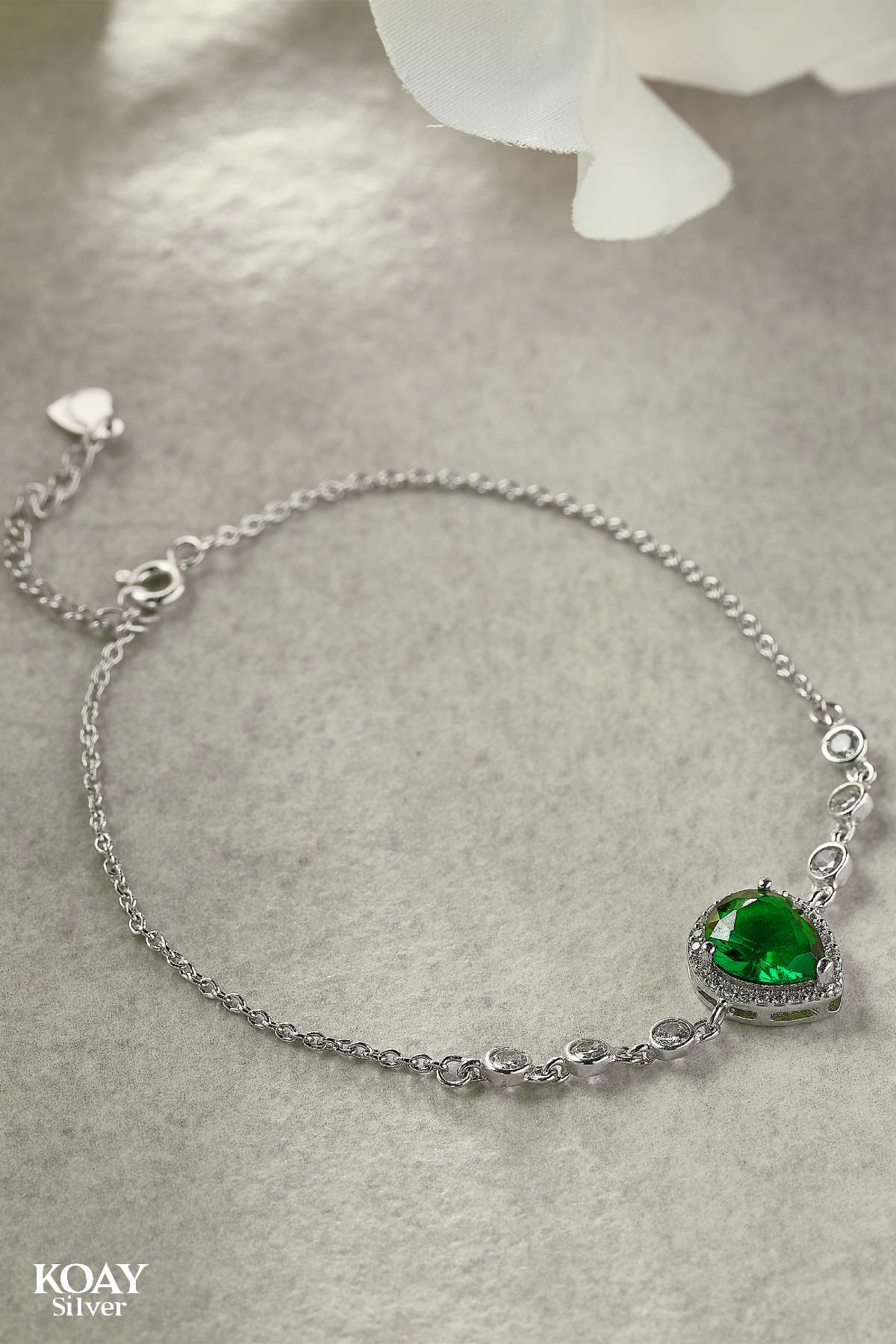 Zircons Green Stone Bracelet
