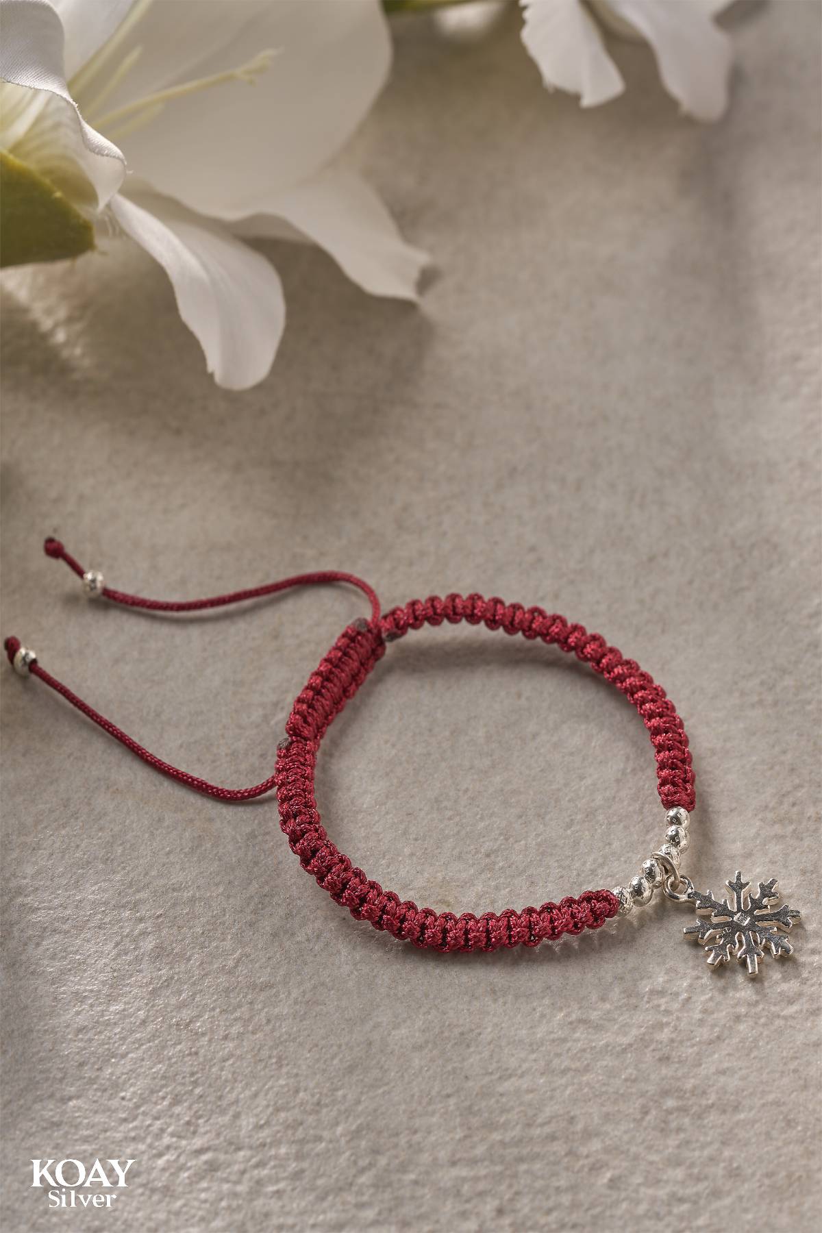 Red Snowflake Bracelet