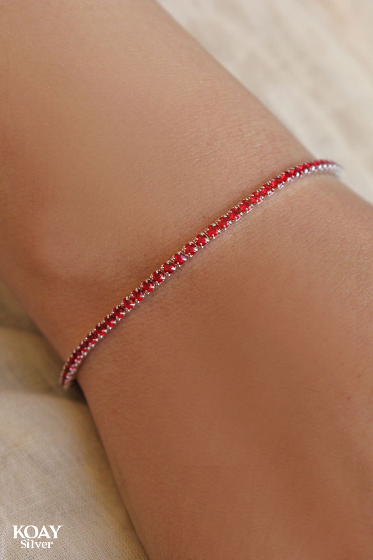 Red Tennis Bracelet