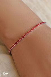 Red Tennis Bracelet