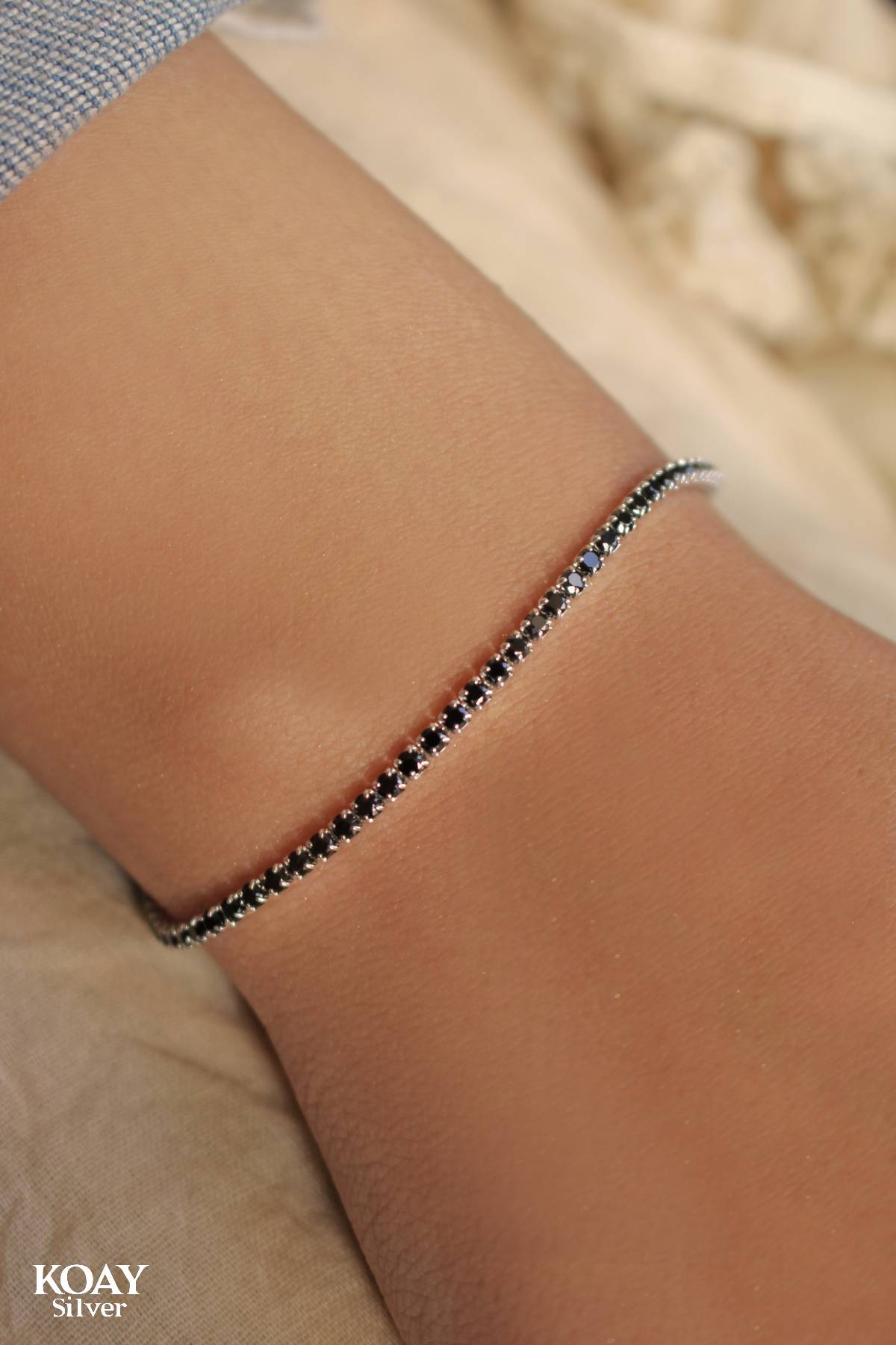 Black Tennis Bracelet