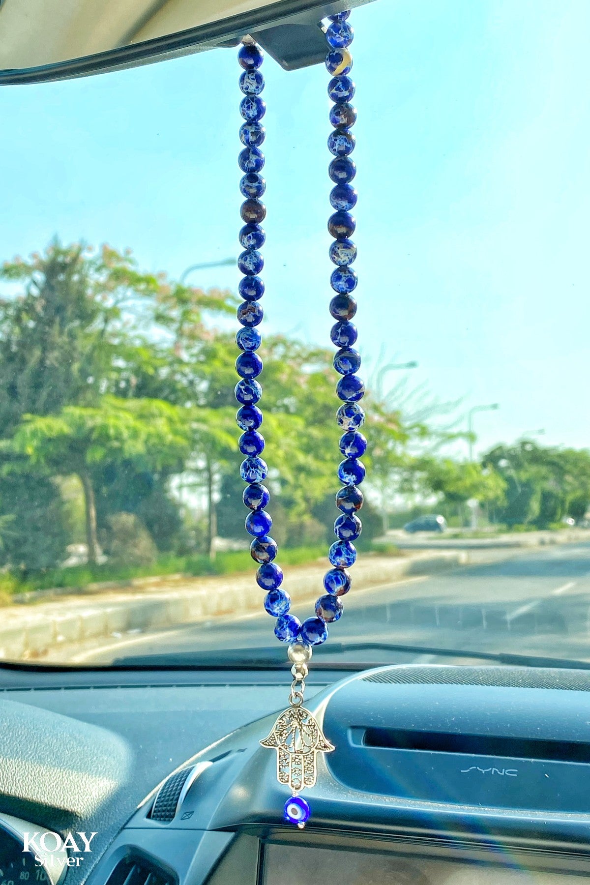 Blue Hand Car Pendant
