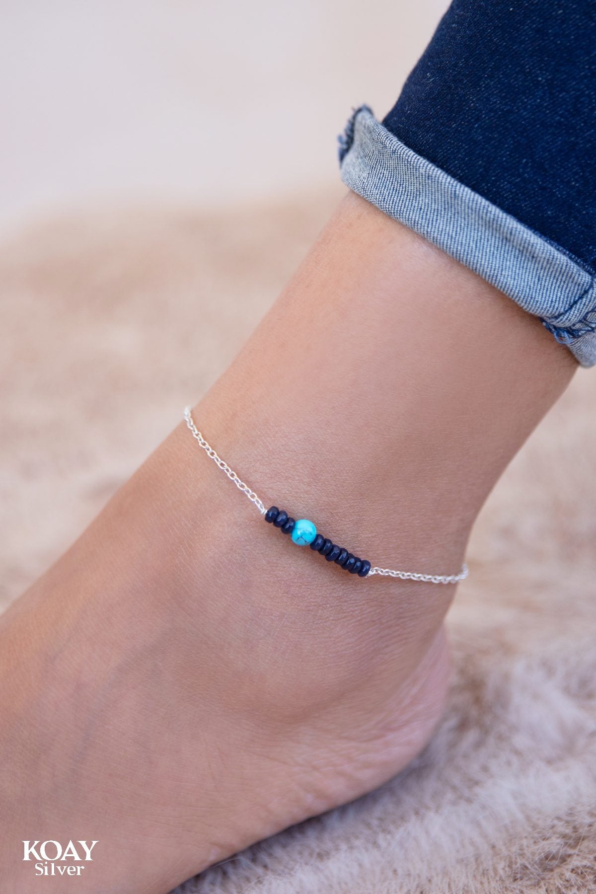 Blue & Turquoise Anklet