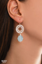 Aquamarine Stone Earring