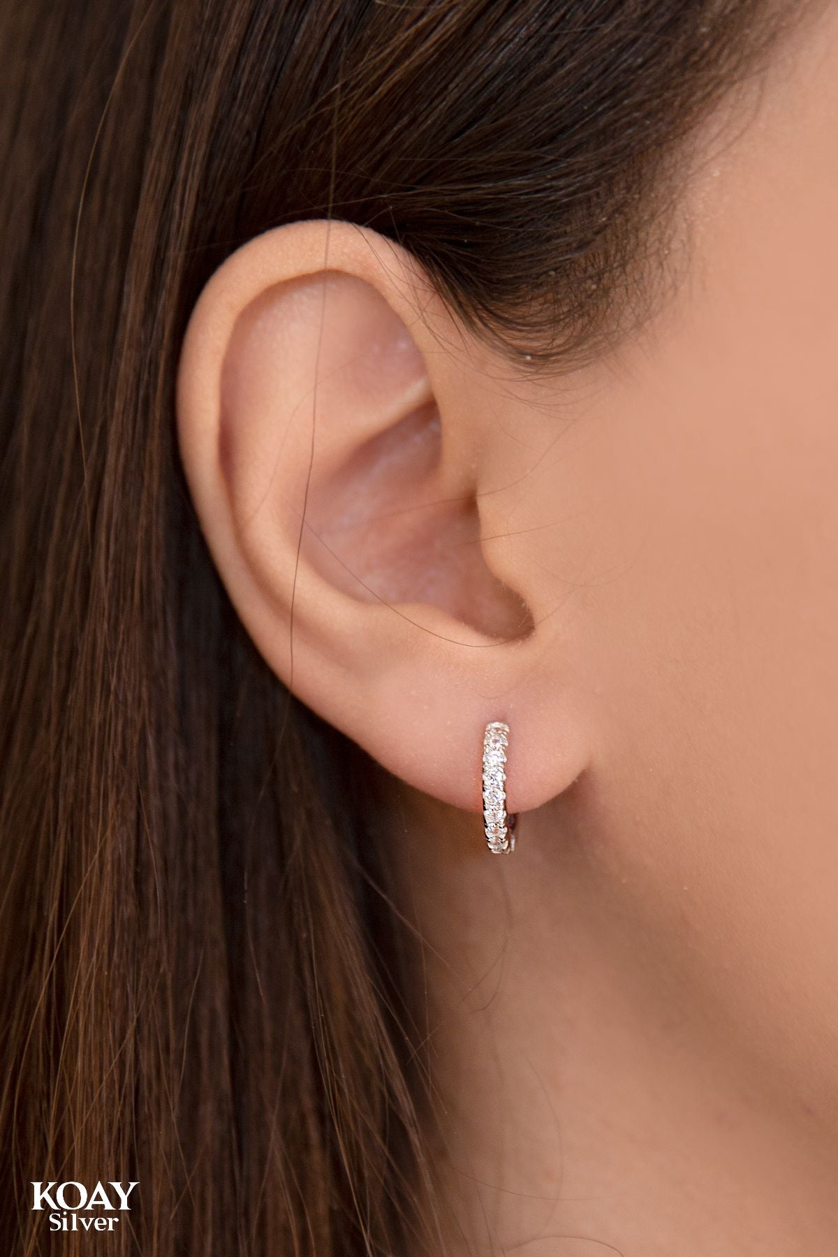 Zircons Hoop Earring