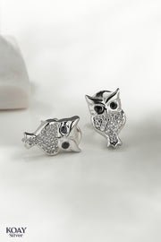 Zircon Owl (02) Earring