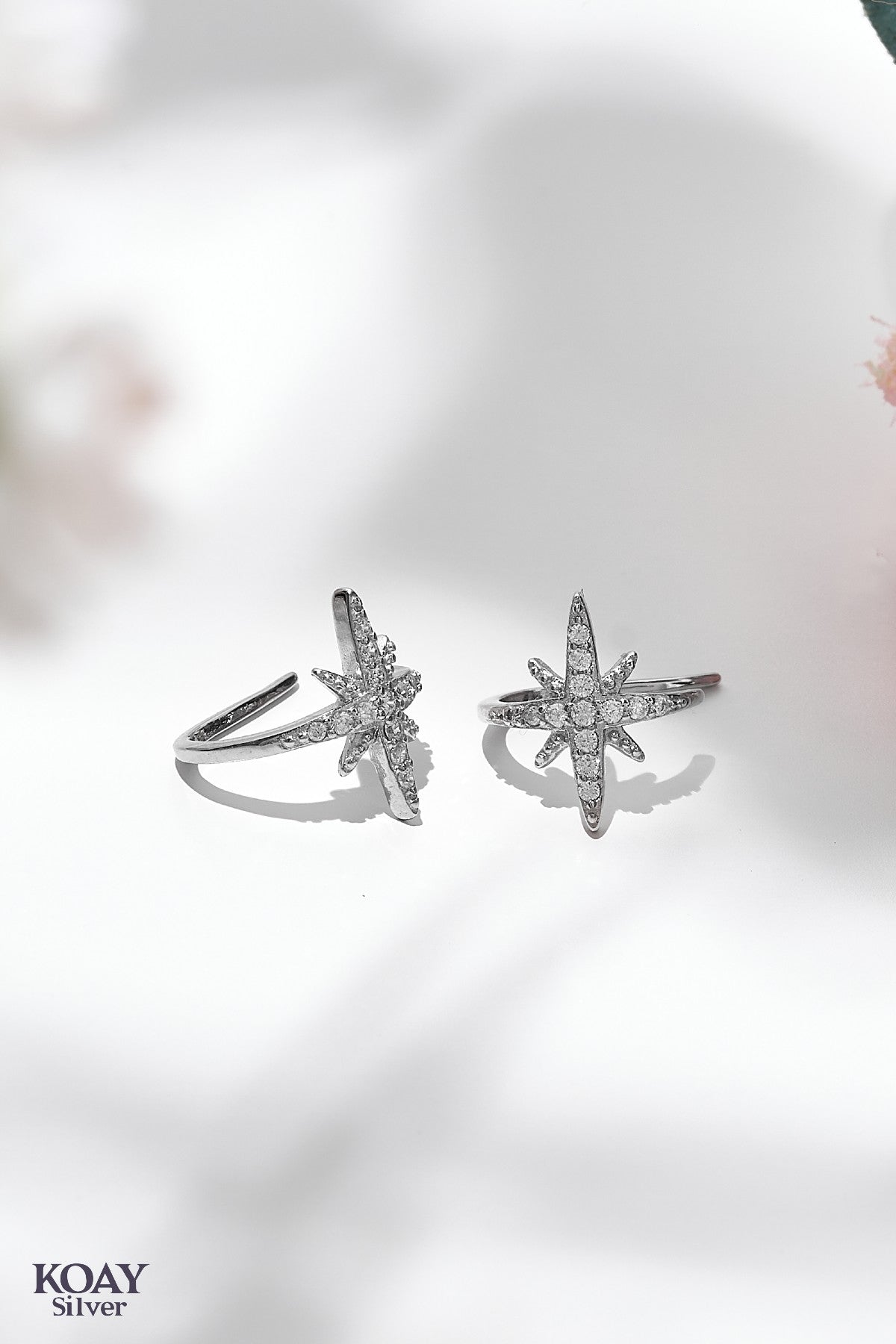 Clip North star Earring