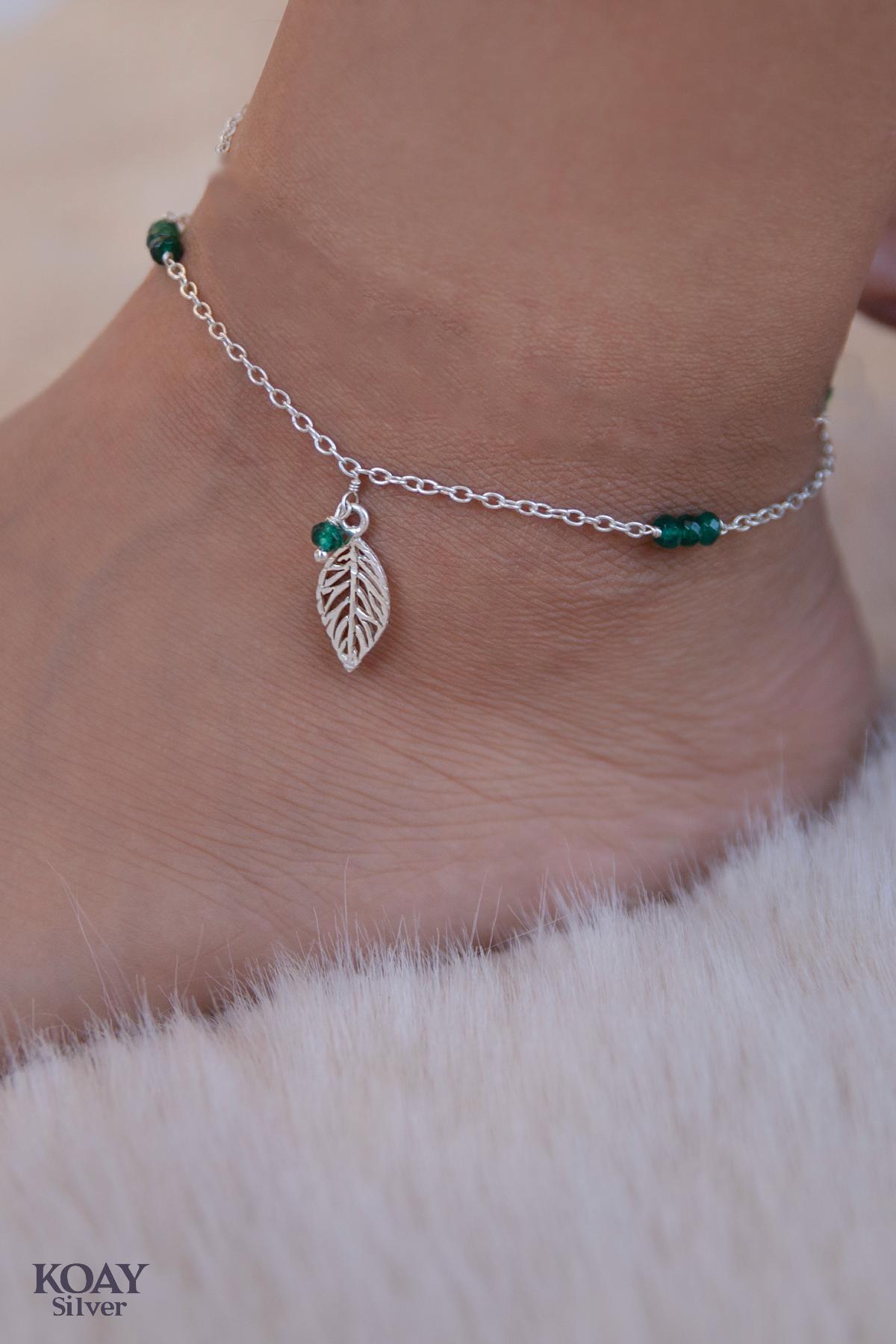 Green Leaf Anklet