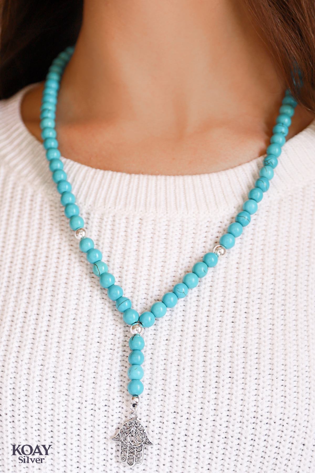 Turquoise Hand Necklace