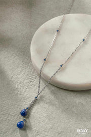 Navy Blue Stones Necklace