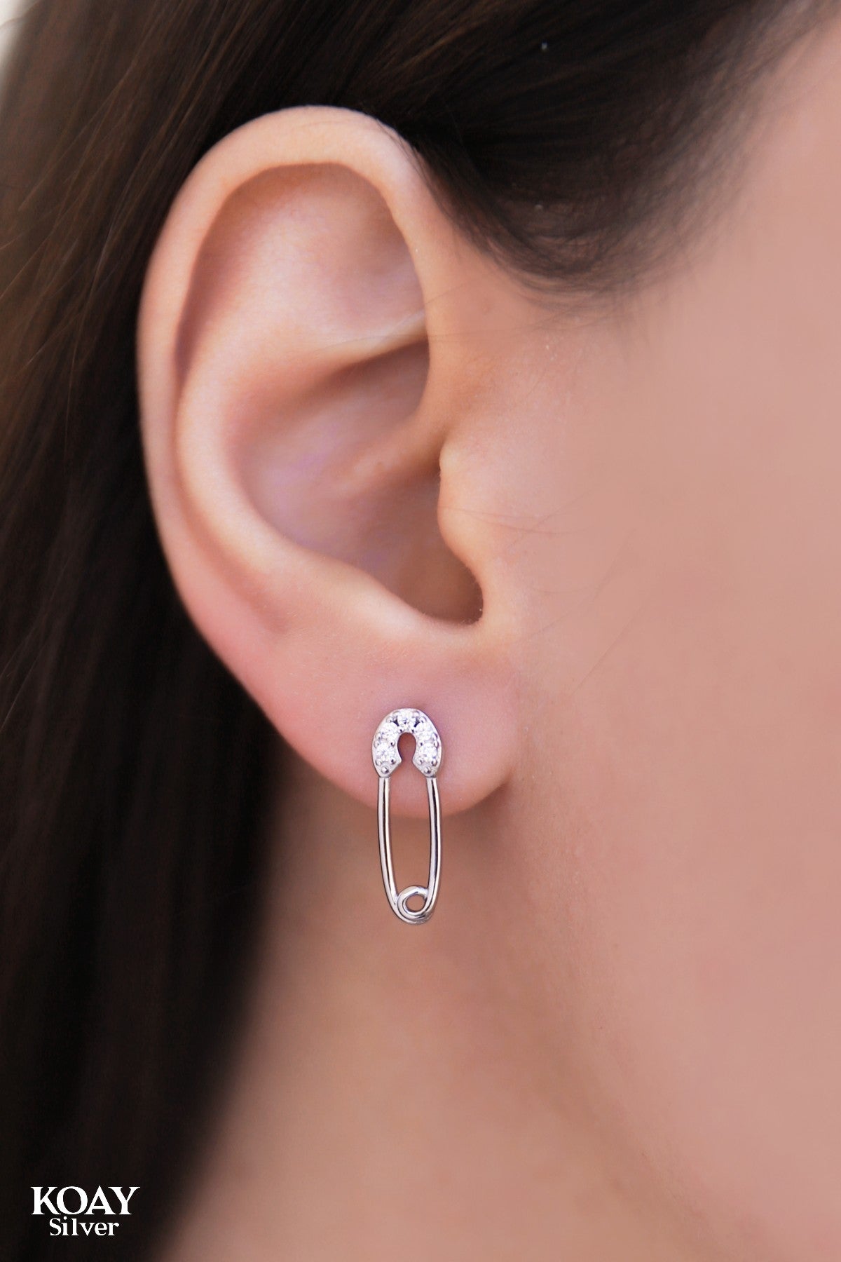 Pin Zircon Earring