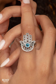 Hand Blue Eye (02) Ring