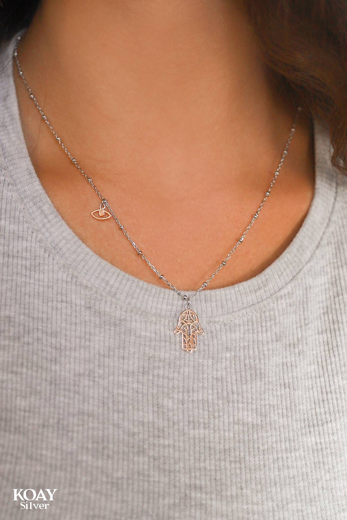 Rose Hand Necklace
