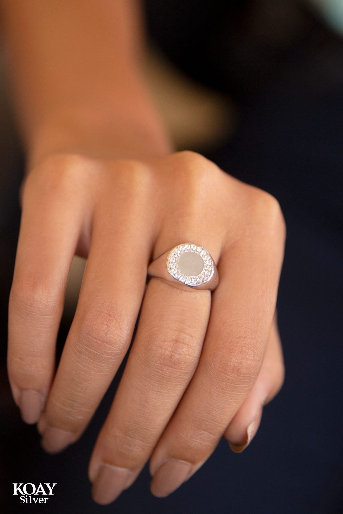 Round Zircon Ring