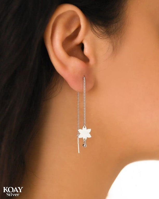 Chain Flower Earring