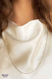 Long Zircons (02) Necklace