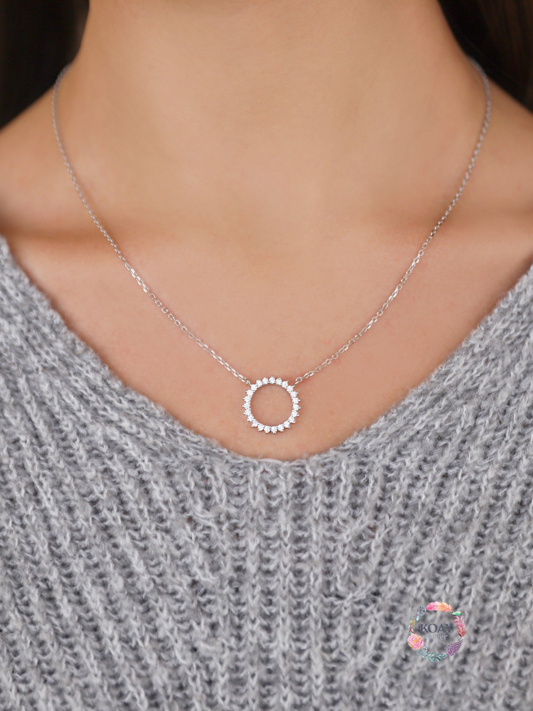 Zircon Sun Necklace